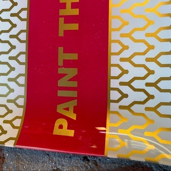 Paint the Town Pink and gold decorative dish trinket tray jewelry holder fancy - Picture 3 of 11